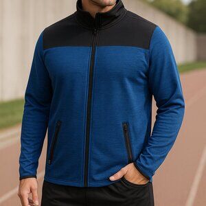 Champion Men's Blue &‎ Black Full-Zip Performance Jacket - XL
